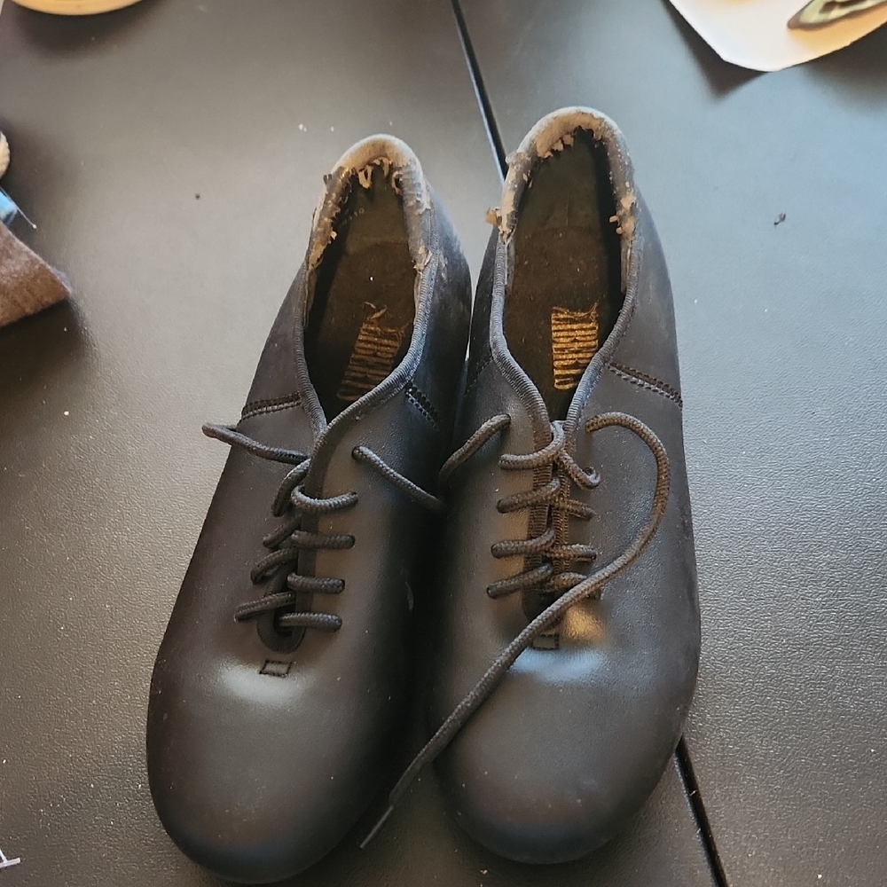 Liberts Big Kids Size 4.5 Lace Up Oxford  Black Tap Shoes Never Used